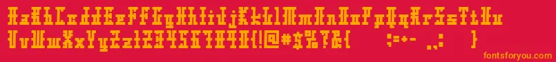 XoltoRounded Font – Orange Fonts on Red Background