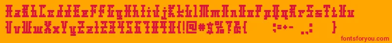 XoltoRounded Font – Red Fonts on Orange Background