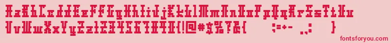 XoltoRounded Font – Red Fonts on Pink Background