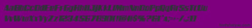 Шрифт Galacticstormcondital – чёрные шрифты на фиолетовом фоне