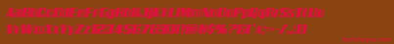 Galacticstormcondital Font – Red Fonts on Brown Background