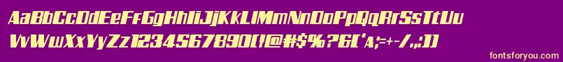 Galacticstormcondital Font – Yellow Fonts on Purple Background