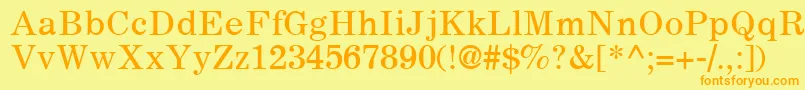 CoronaLt Font – Orange Fonts on Yellow Background