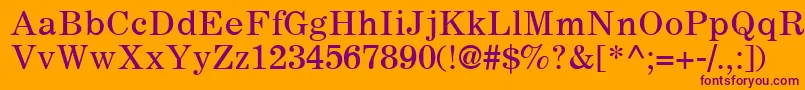 CoronaLt Font – Purple Fonts on Orange Background