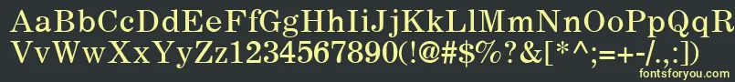 フォントCoronaLt – 黒い背景に黄色の文字