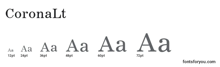 CoronaLt Font Sizes