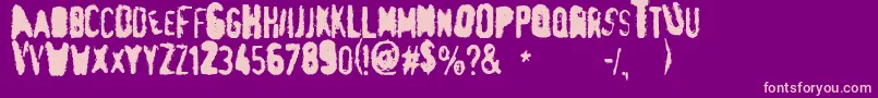 PrintFuck151 Font – Pink Fonts on Purple Background