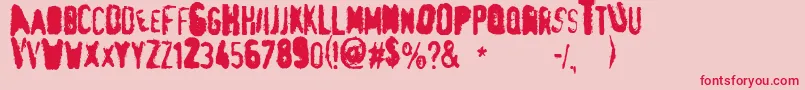 PrintFuck151 Font – Red Fonts on Pink Background