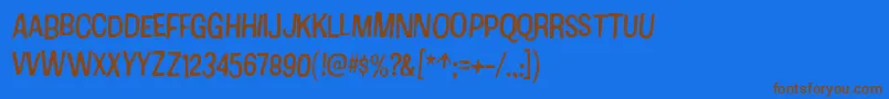CottonRegular Font – Brown Fonts on Blue Background