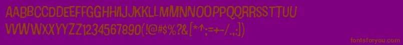 CottonRegular Font – Brown Fonts on Purple Background