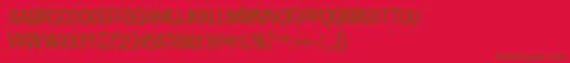CottonRegular Font – Brown Fonts on Red Background