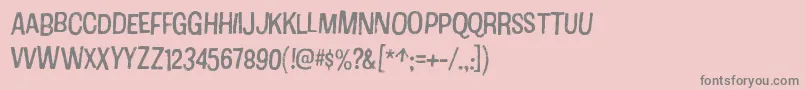 CottonRegular Font – Gray Fonts on Pink Background