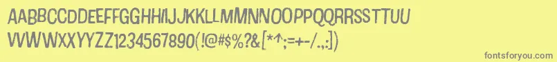 CottonRegular Font – Gray Fonts on Yellow Background
