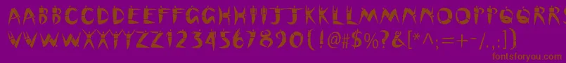 Cutoutstd Font – Brown Fonts on Purple Background