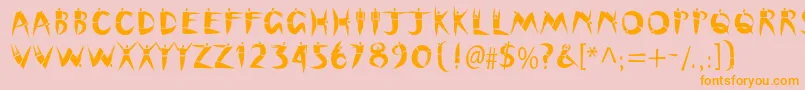 Cutoutstd Font – Orange Fonts on Pink Background