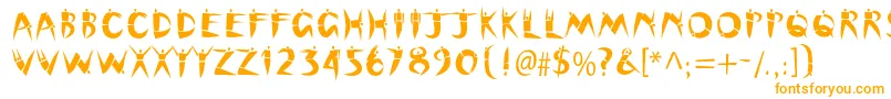 Cutoutstd Font – Orange Fonts on White Background