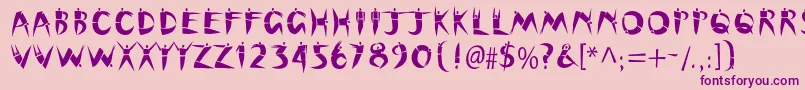 Cutoutstd Font – Purple Fonts on Pink Background