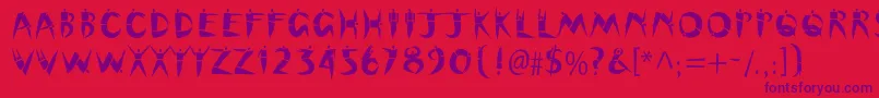 Cutoutstd Font – Purple Fonts on Red Background