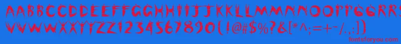 More about Cutoutstd Font Cutoutstd Font – Red Fonts on Blue Background