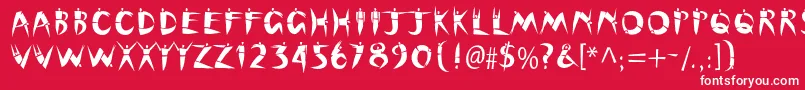 Cutoutstd Font – White Fonts on Red Background