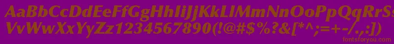 fuente OptimaltstdXblackitalic – Fuentes Marrones Sobre Fondo Morado