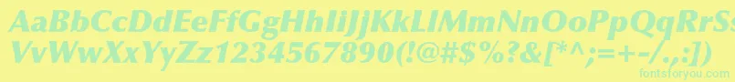 Подробнее о шрифте OptimaltstdXblackitalic Шрифт OptimaltstdXblackitalic – зелёные шрифты на жёлтом фоне