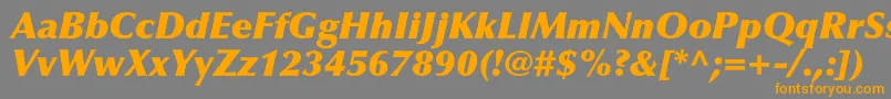 Подробнее о шрифте OptimaltstdXblackitalic Шрифт OptimaltstdXblackitalic – оранжевые шрифты на сером фоне