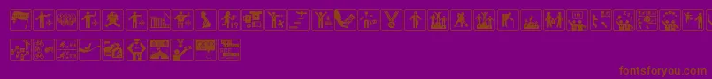 OlympukesLight Font – Brown Fonts on Purple Background