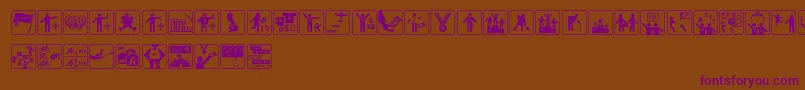 OlympukesLight Font – Purple Fonts on Brown Background