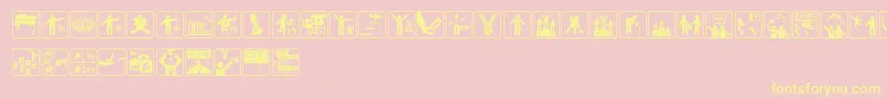 OlympukesLight Font – Yellow Fonts on Pink Background