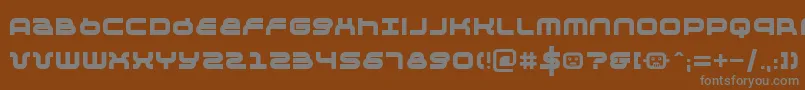 フォントNegtiv24 – 茶色の背景に灰色の文字