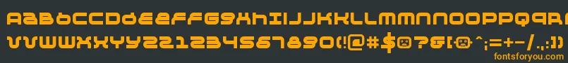 フォントNegtiv24 – 黒い背景にオレンジの文字