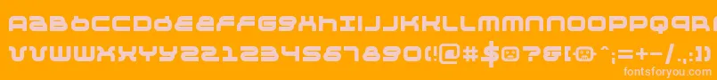 Negtiv24-Schriftart – Rosa Schriften auf orangefarbenem Hintergrund