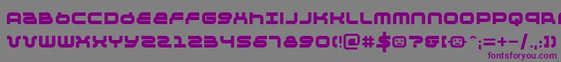 フォントNegtiv24 – 紫色のフォント、灰色の背景