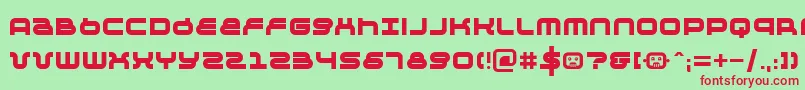 Negtiv24 Font – Red Fonts on Green Background