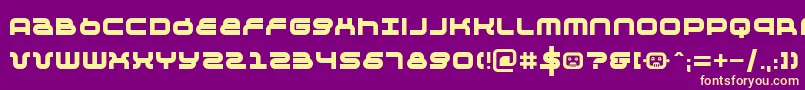 Negtiv24 Font – Yellow Fonts on Purple Background