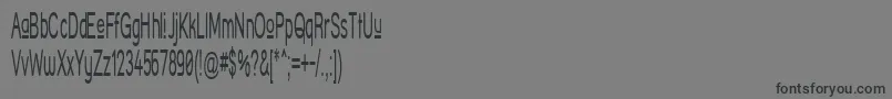 Czcionka StreetCornerUpperNarrower – czarne czcionki na szarym tle
