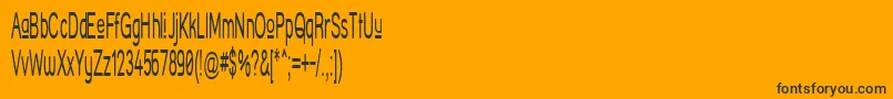 StreetCornerUpperNarrower-fontti – mustat fontit oranssilla taustalla