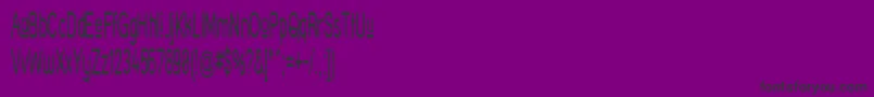 フォントStreetCornerUpperNarrower – 紫の背景に黒い文字