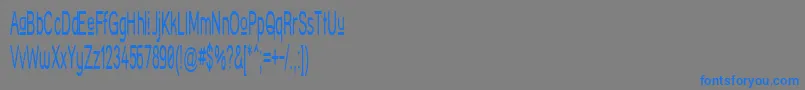 StreetCornerUpperNarrower-Schriftart – Blaue Schriften auf grauem Hintergrund