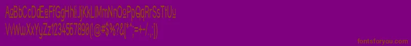 StreetCornerUpperNarrower Font – Brown Fonts on Purple Background