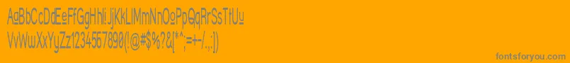StreetCornerUpperNarrower-Schriftart – Graue Schriften auf orangefarbenem Hintergrund