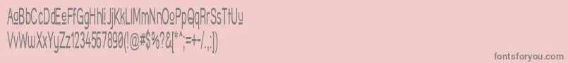 Czcionka StreetCornerUpperNarrower – szare czcionki na różowym tle
