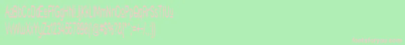 フォントStreetCornerUpperNarrower – 緑の背景にピンクのフォント