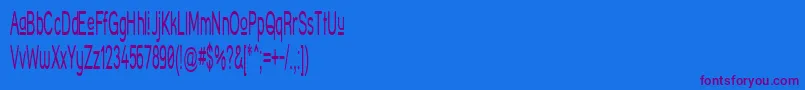 Шрифт StreetCornerUpperNarrower – фиолетовые шрифты на синем фоне