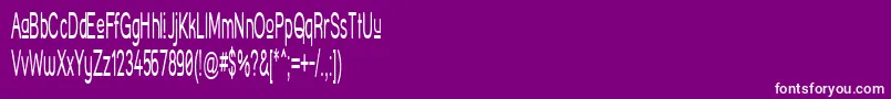 StreetCornerUpperNarrower Font – White Fonts on Purple Background