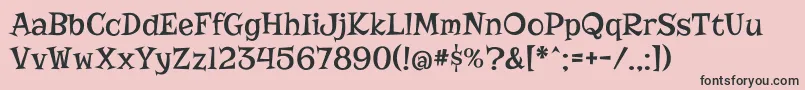 RisqueRegular Font – Black Fonts on Pink Background