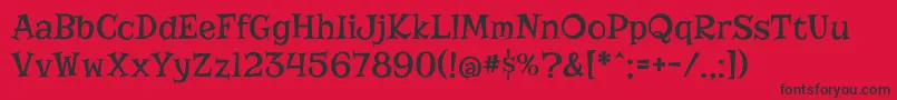 RisqueRegular Font – Black Fonts on Red Background