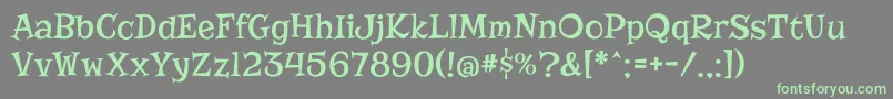 Шрифт RisqueRegular – зелёные шрифты на сером фоне