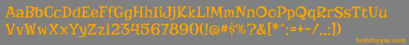RisqueRegular Font – Orange Fonts on Gray Background